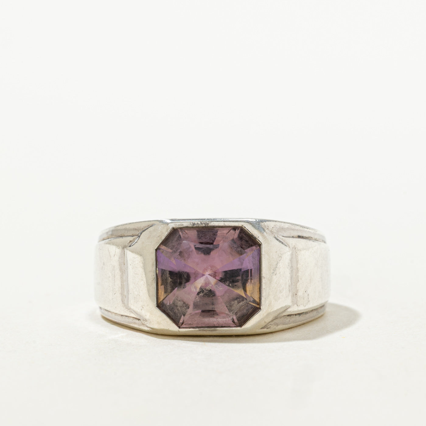 Sterling Silver Bezel Set Ametrine Ring | 3.30ct | SZ 8.25