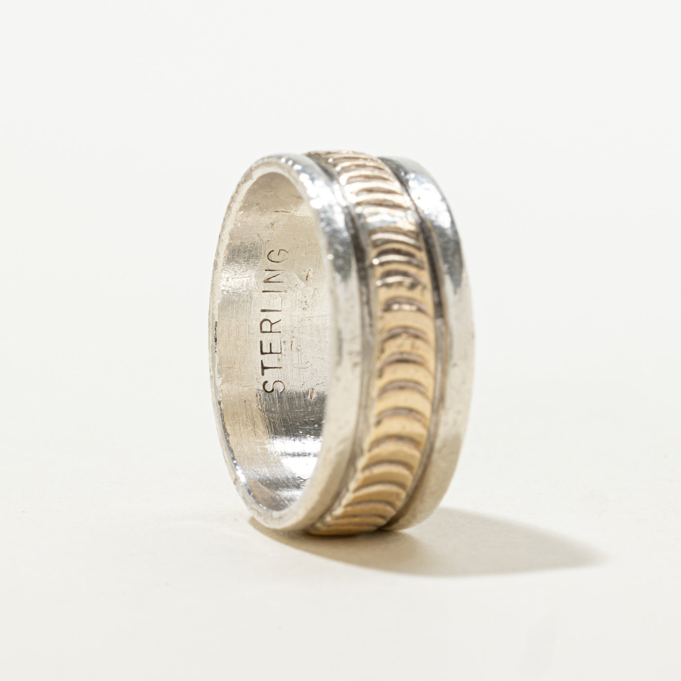 Sterling Silver Grooved Band | 8.60mm | SZ 9.5