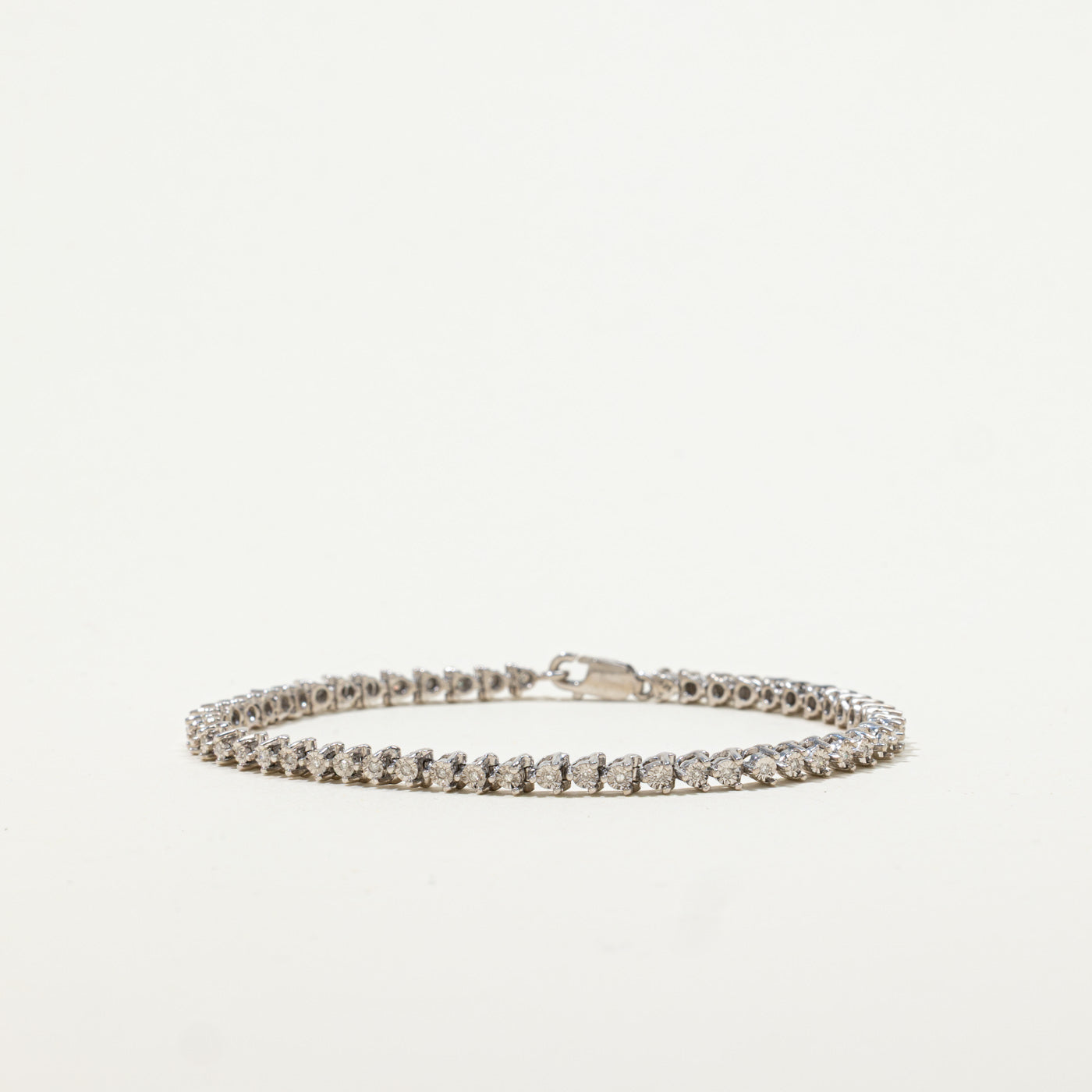 Sterling Silver Diamond Tennis Bracelet | 0.27ctw | 7.25"