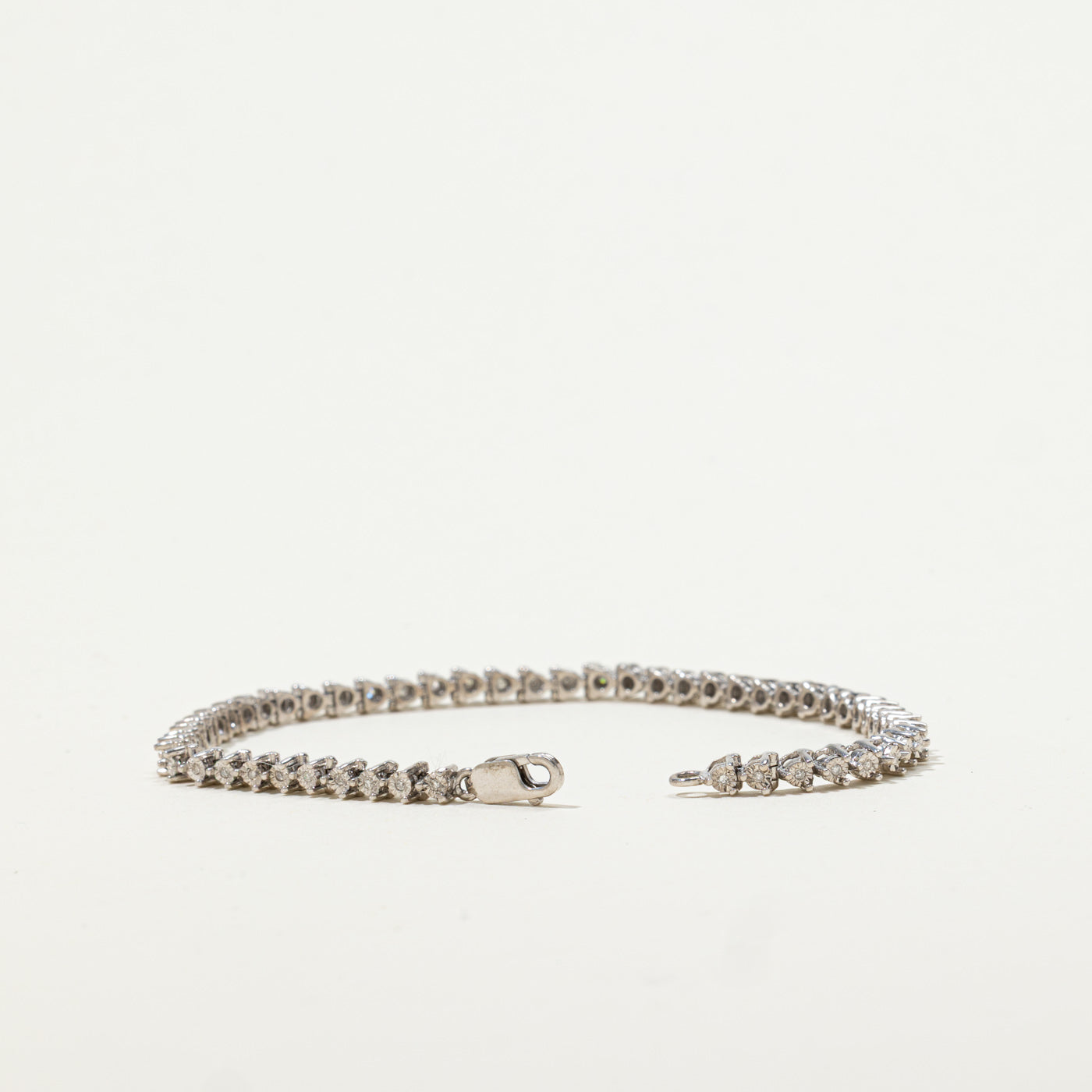 Sterling Silver Diamond Tennis Bracelet | 0.27ctw | 7.25"