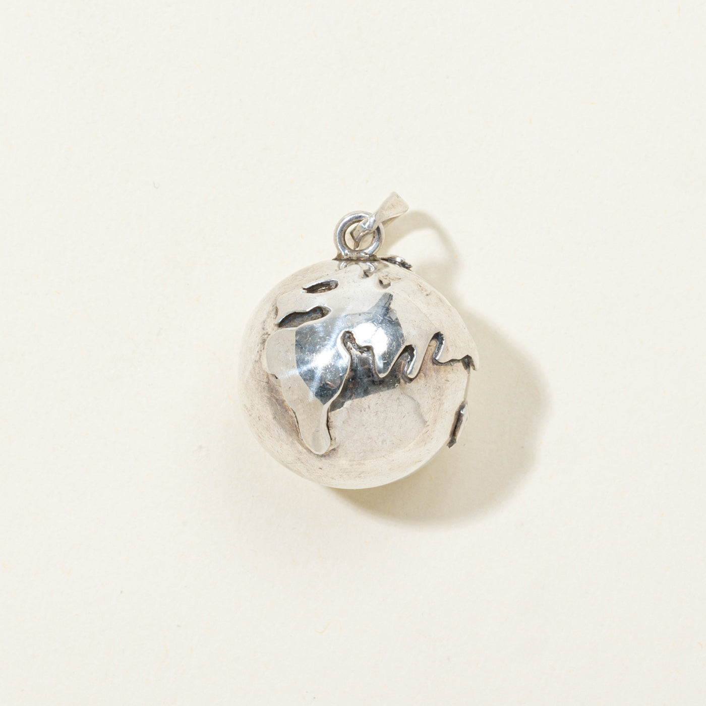 Sterling Silver Globe Charm