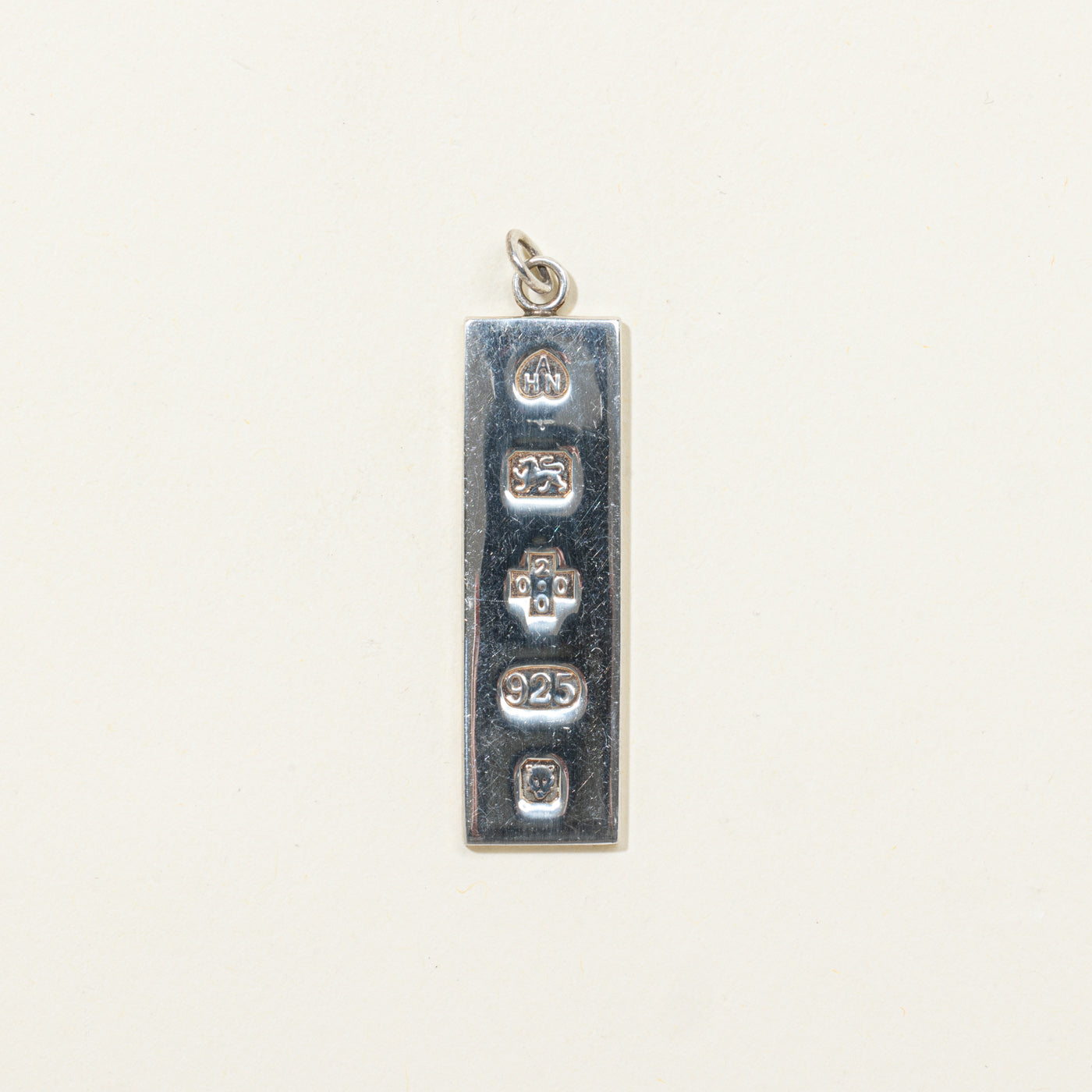 2000 London Sterling Silver Bar Pendant