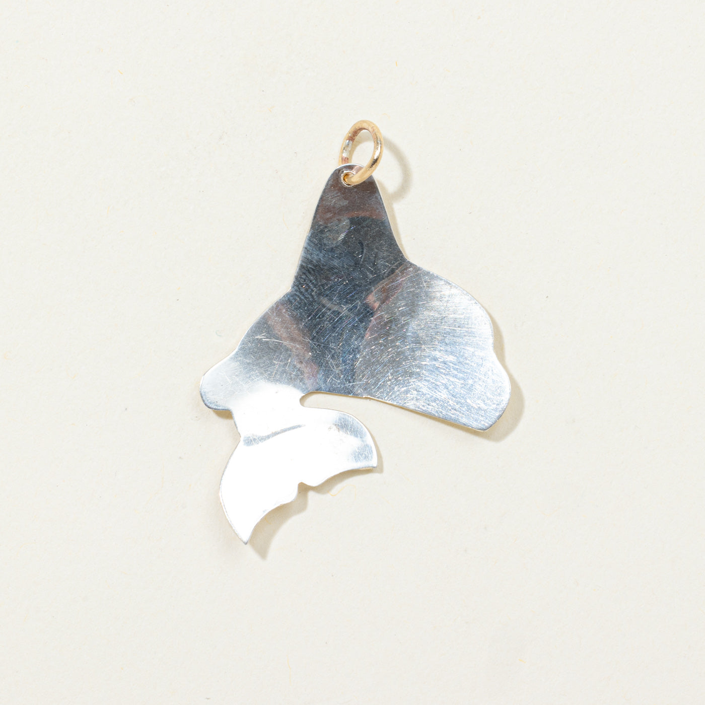 Sterling Silver Indigenous Orca Engraved Pendant