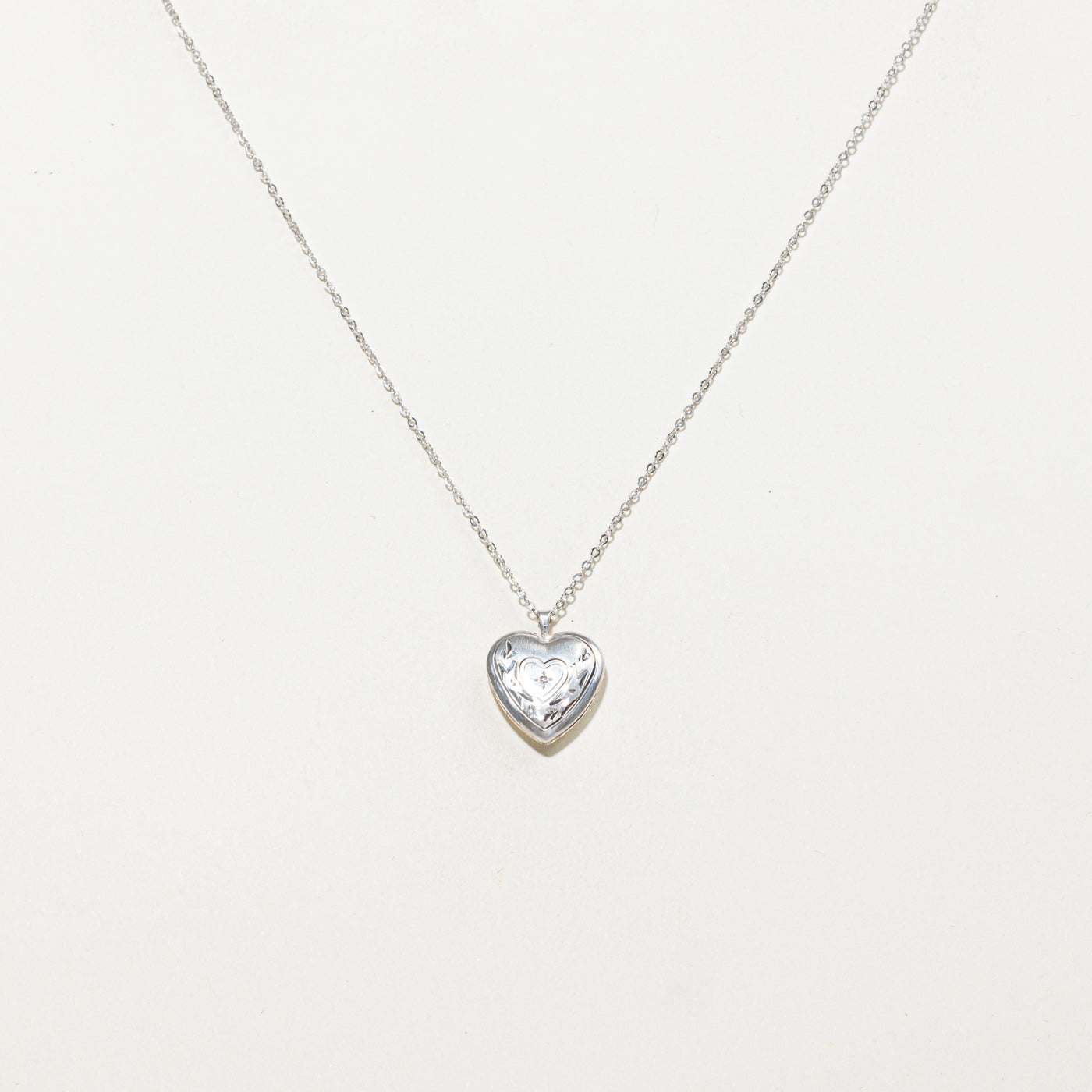 Sterling Silver Heart Locket Necklace | 18"