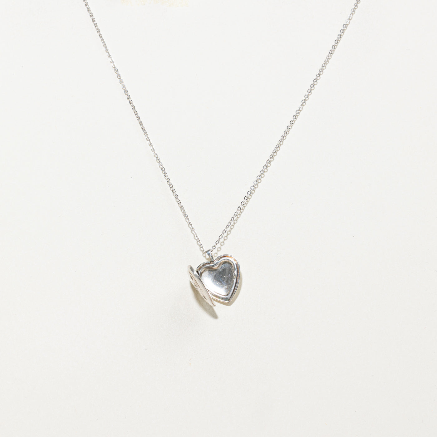 Sterling Silver Heart Locket Necklace | 18"