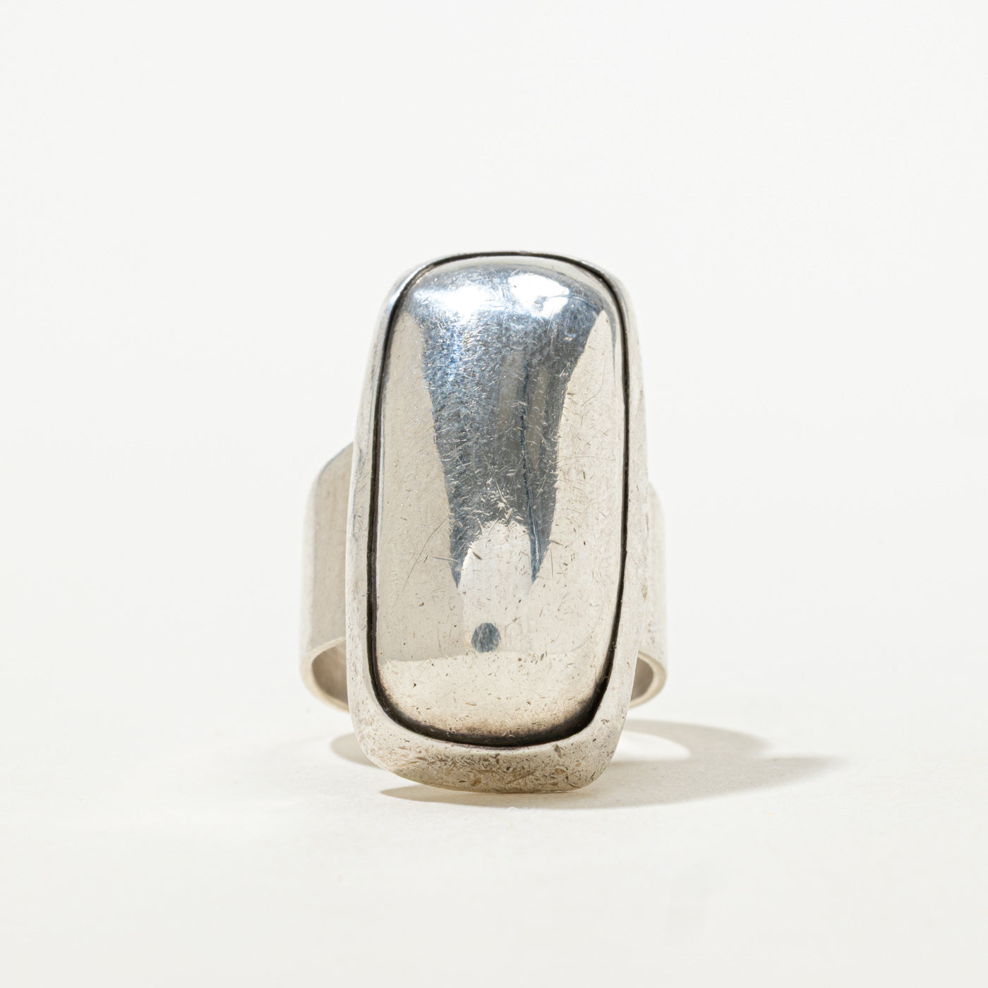 Sterling Silver Modernist Statement Ring | SZ 7