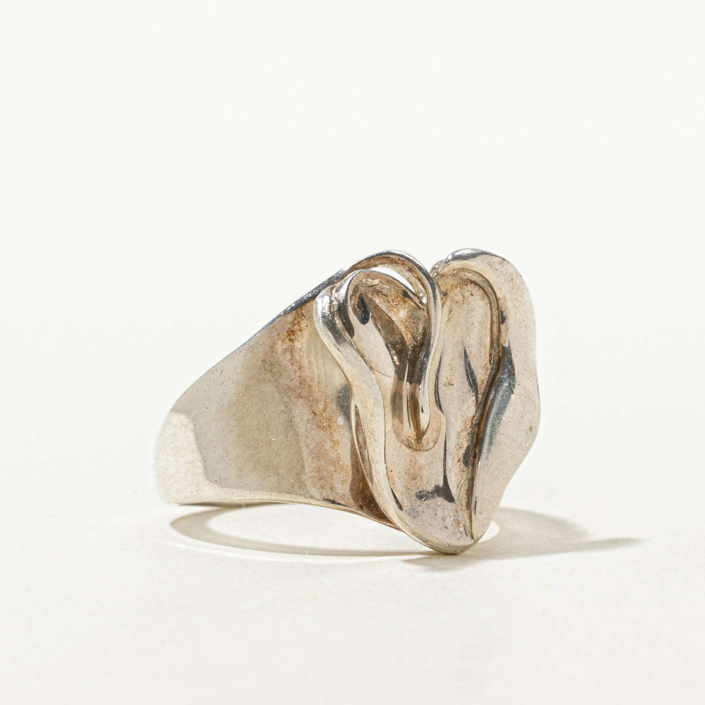 Sterling Silver Sculptural Abstract Ring | SZ 7.25