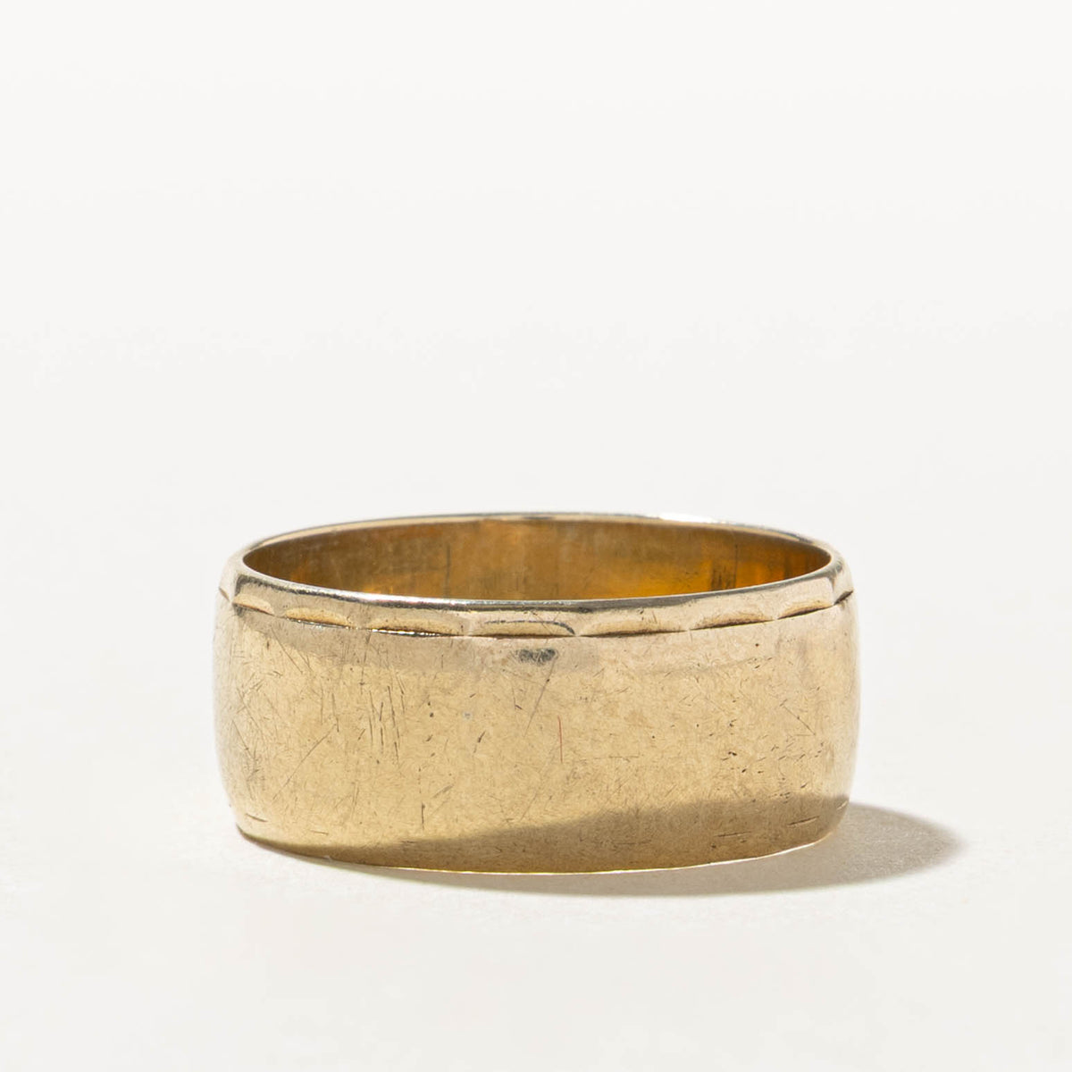 1975 London Yellow Gold Band Cigar Band | 9mm | SZ 9.75