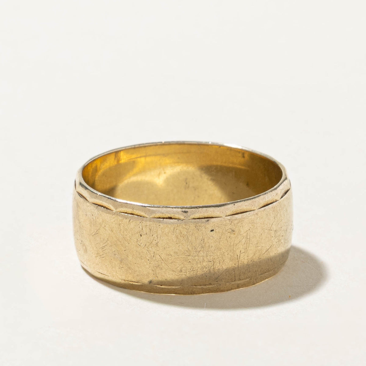 1975 London Yellow Gold Band Cigar Band | 9mm | SZ 9.75