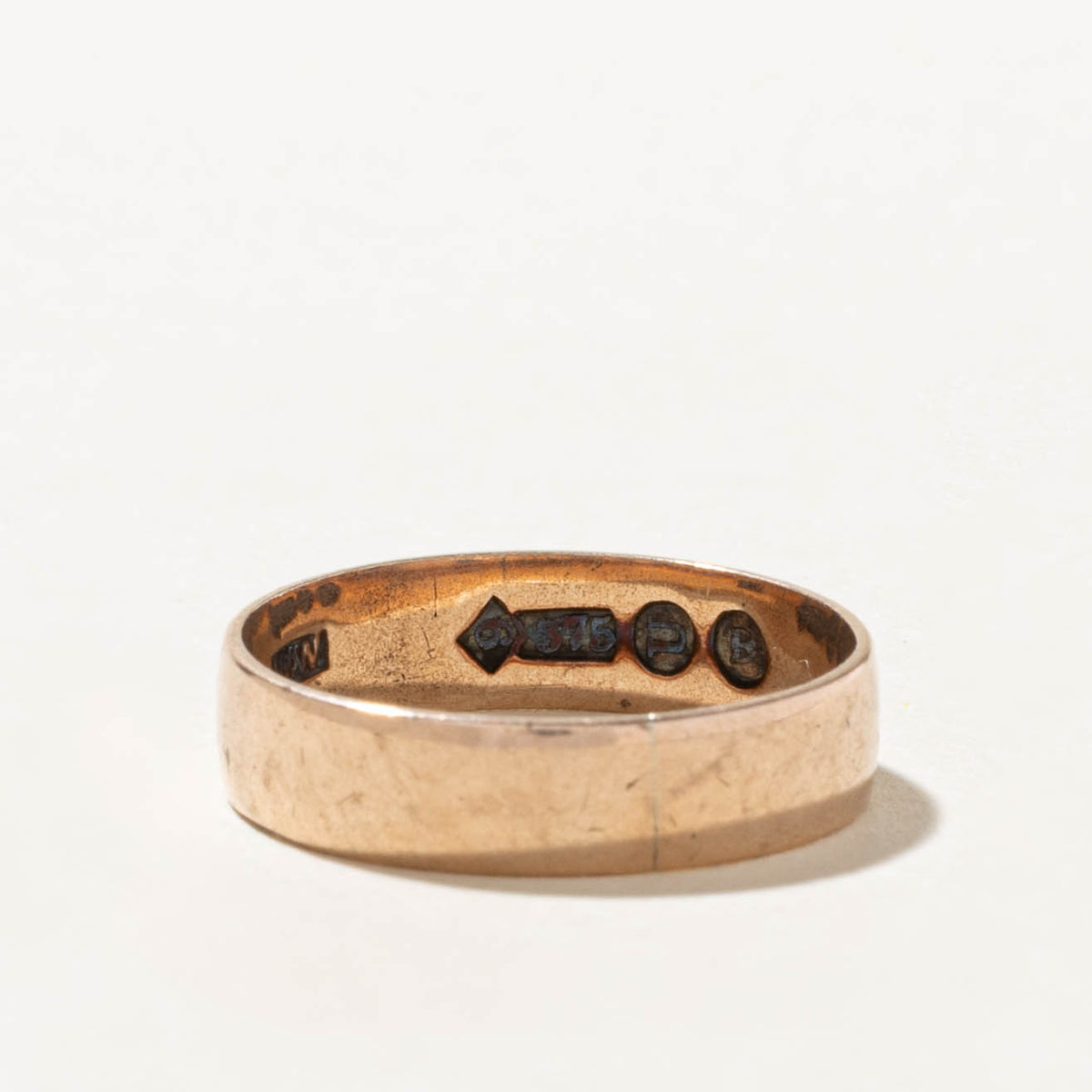 1915 London Yellow Gold Band Cigar Band | 4.6mm | SZ 6.75