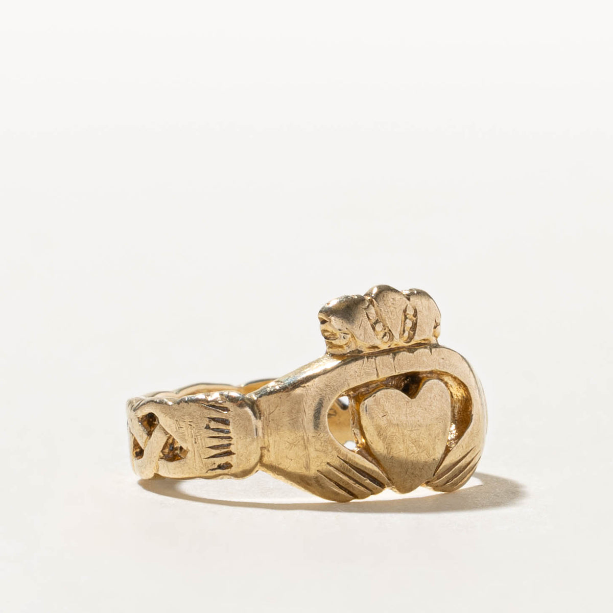 Birmingham Yellow Gold Claddagh Ring | SZ 4.5