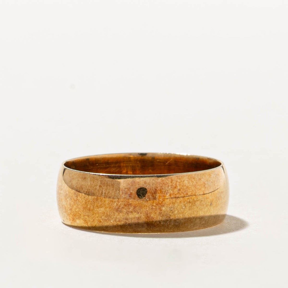 Vintage Pseudo Hallmarked Yellow Gold Band | 6mm | SZ 6