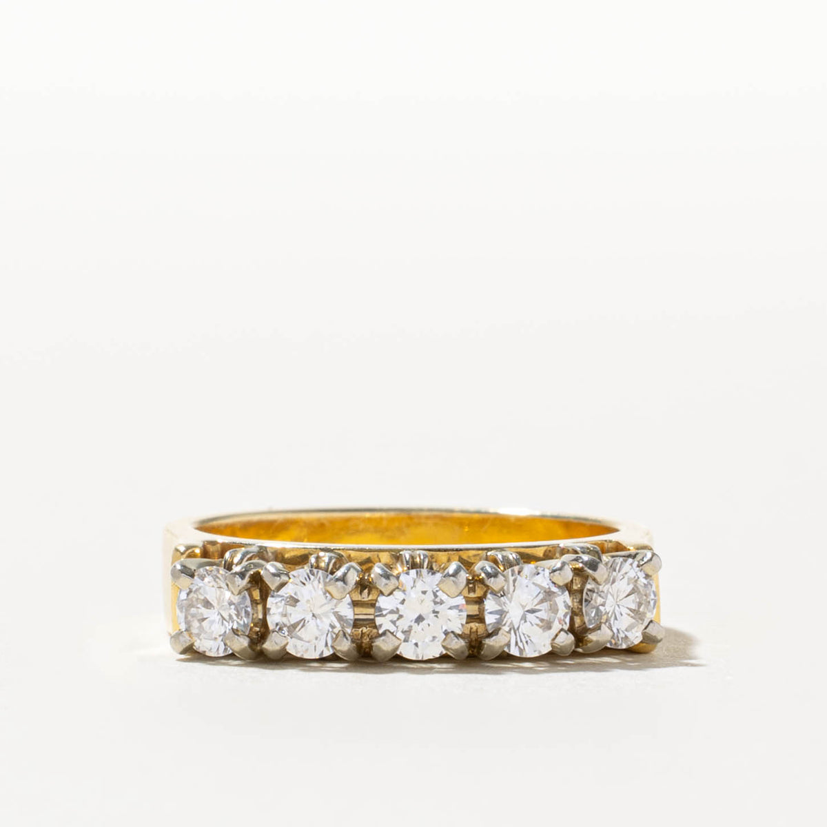 18k Five Stone Diamond Ring | 0.85ctw VS2 G/H | SZ 7