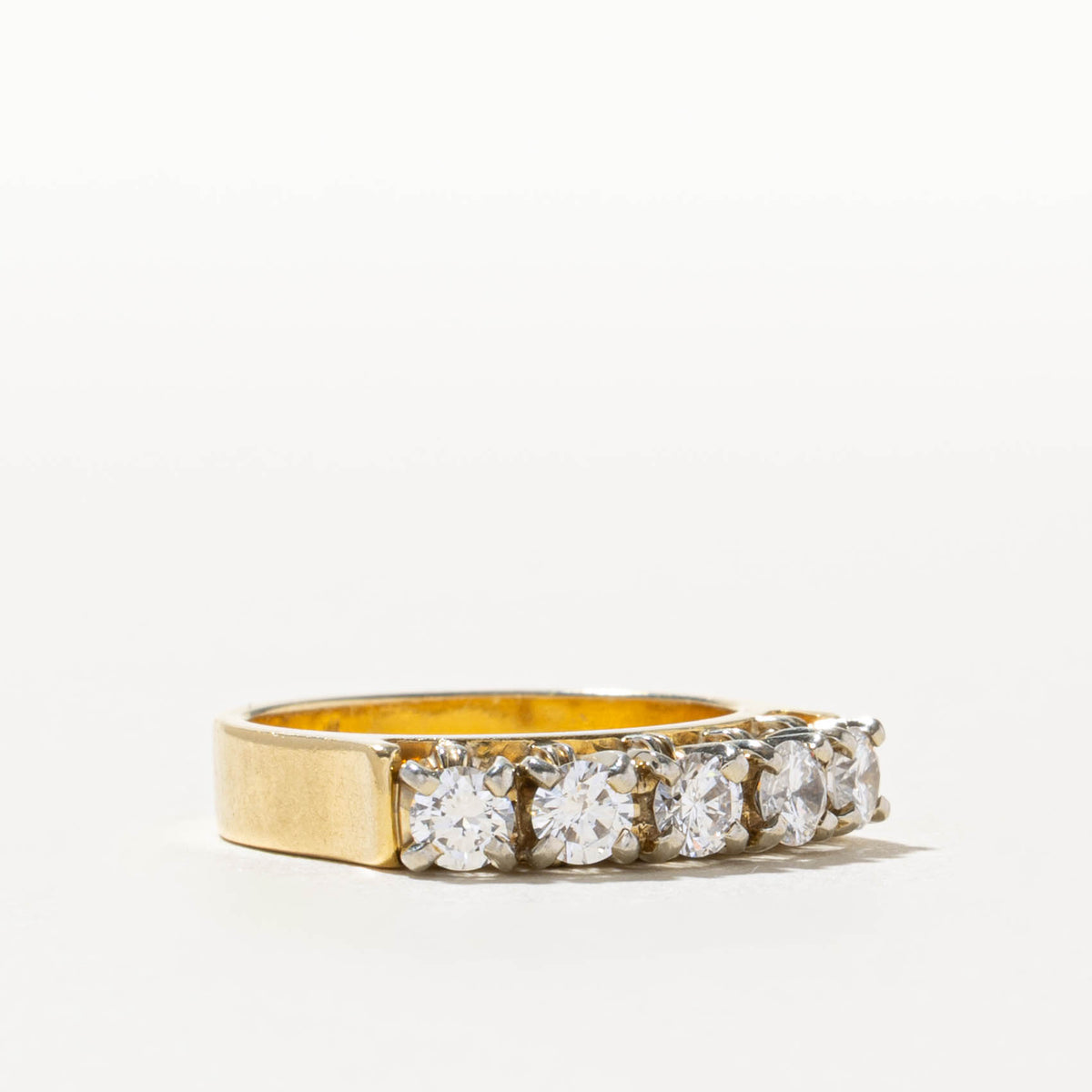 18k Five Stone Diamond Ring | 0.85ctw VS2 G/H | SZ 7