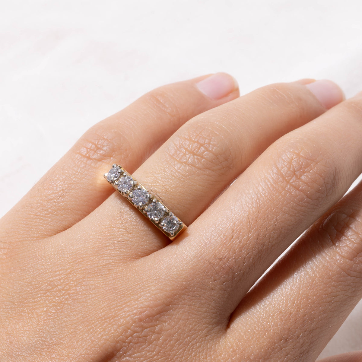18k Five Stone Diamond Ring | 0.85ctw VS2 G/H | SZ 7