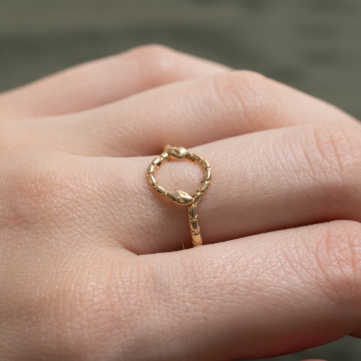 14k Yellow Gold Double Snake Ring | SZ 6.75
