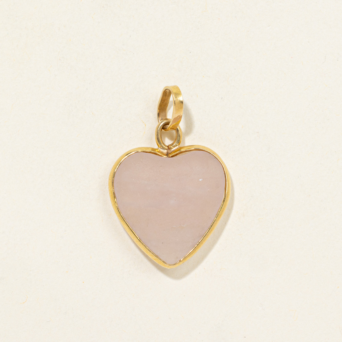18k Rose Quartz Heart Pendant | 7.50ct