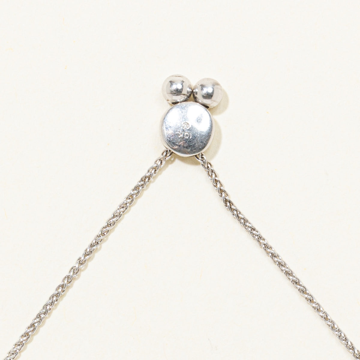 10k Diamond Grooved Adjustable Bracelet | 8"