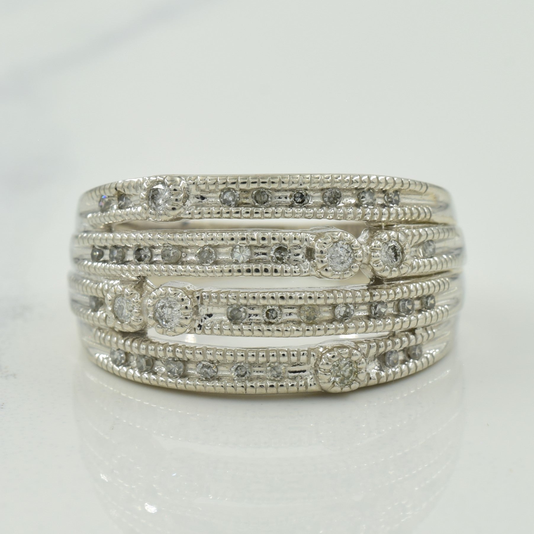 Channel & Bezel Set Diamond Ring | 0.18ctw | SZ 6.75 |