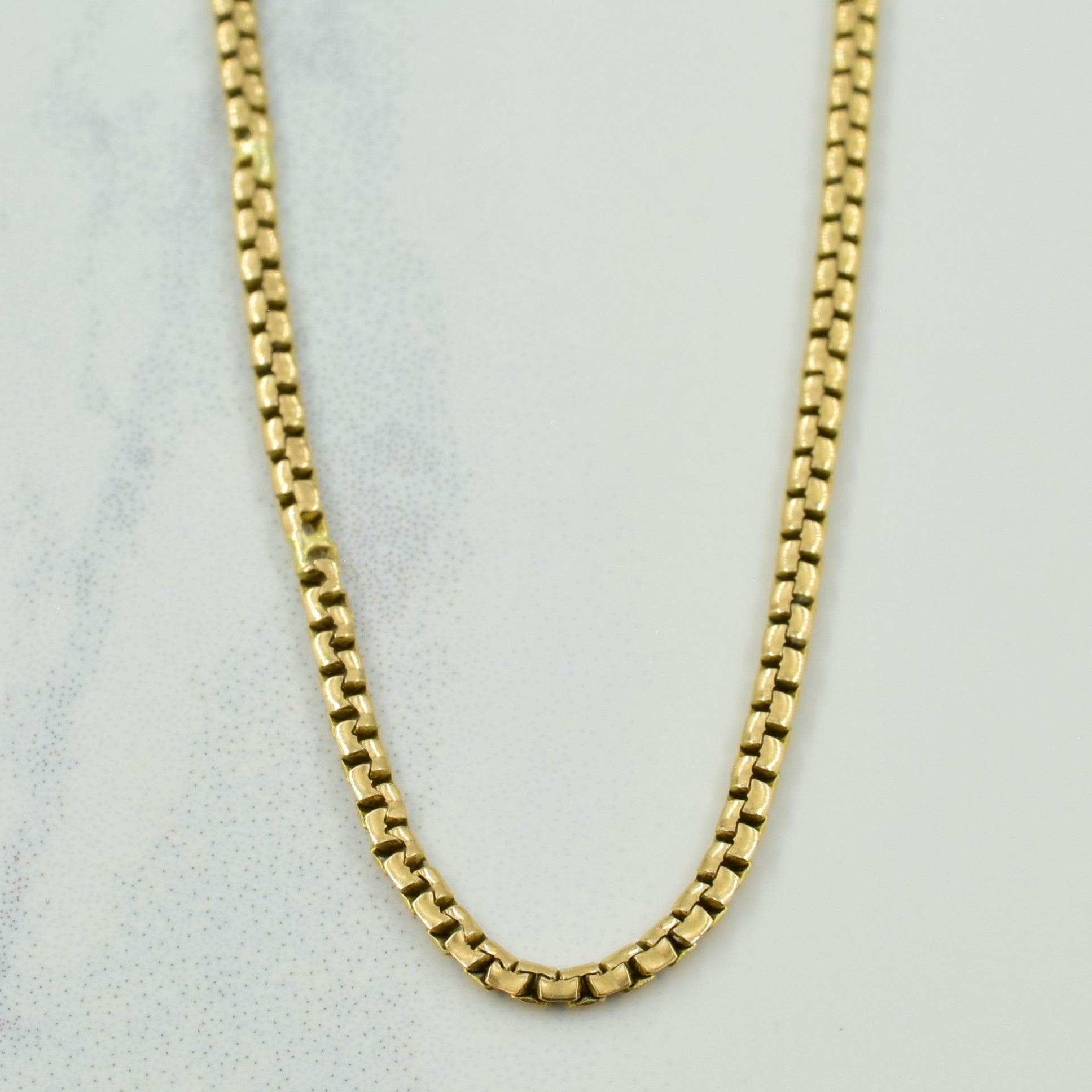 10k Yellow Gold Italian Hallmark Box Chain | 20" |
