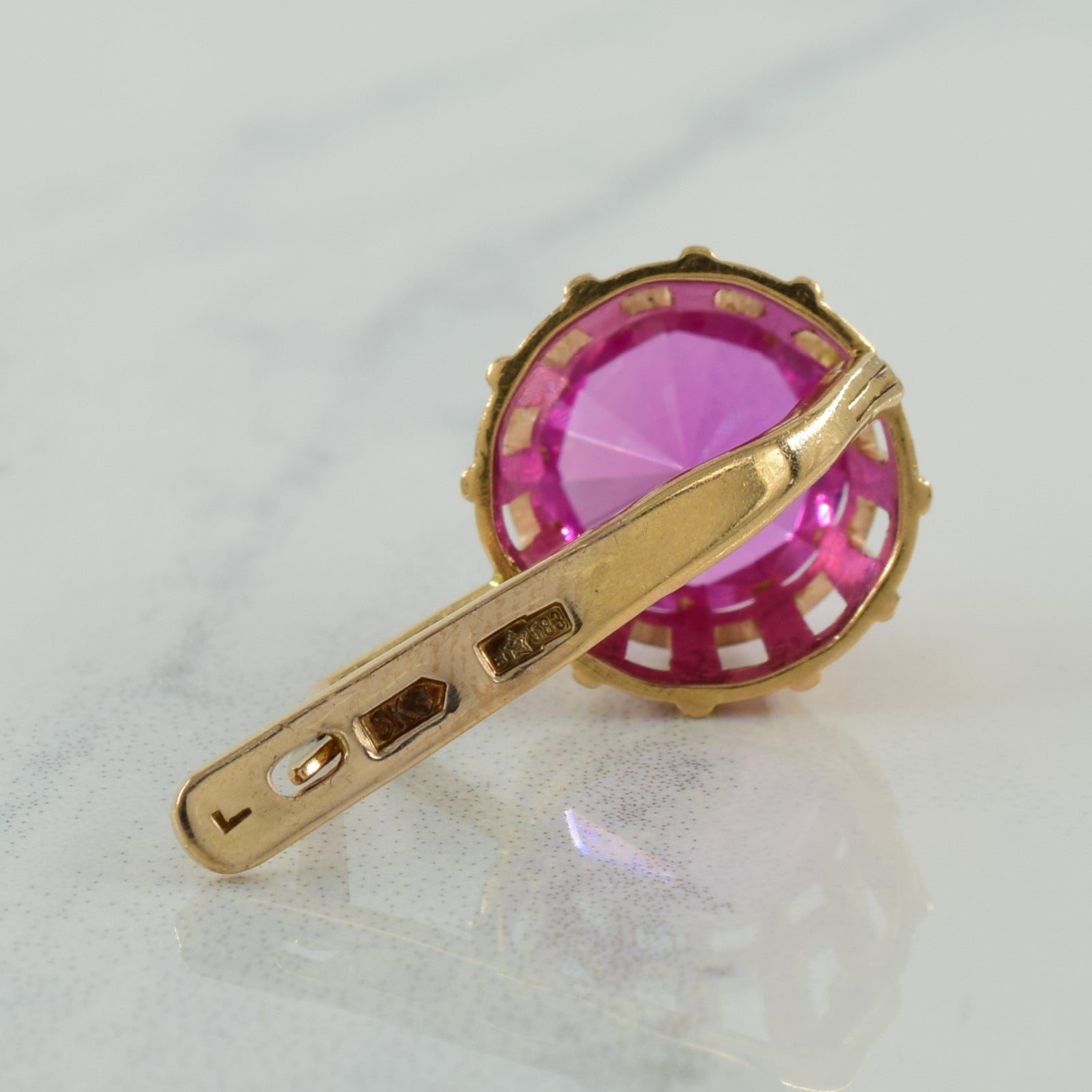 Synthetic Pink Sapphire Earrings | 7.00ctw |