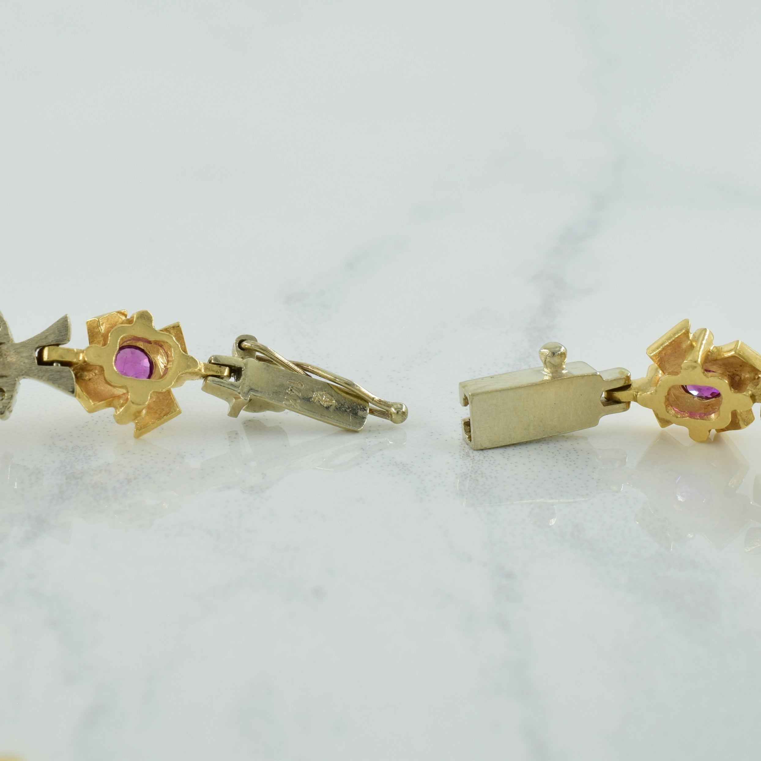 Ruby & Diamond Bracelet | 1.00ctw, 0.40ctw | 7.25" |