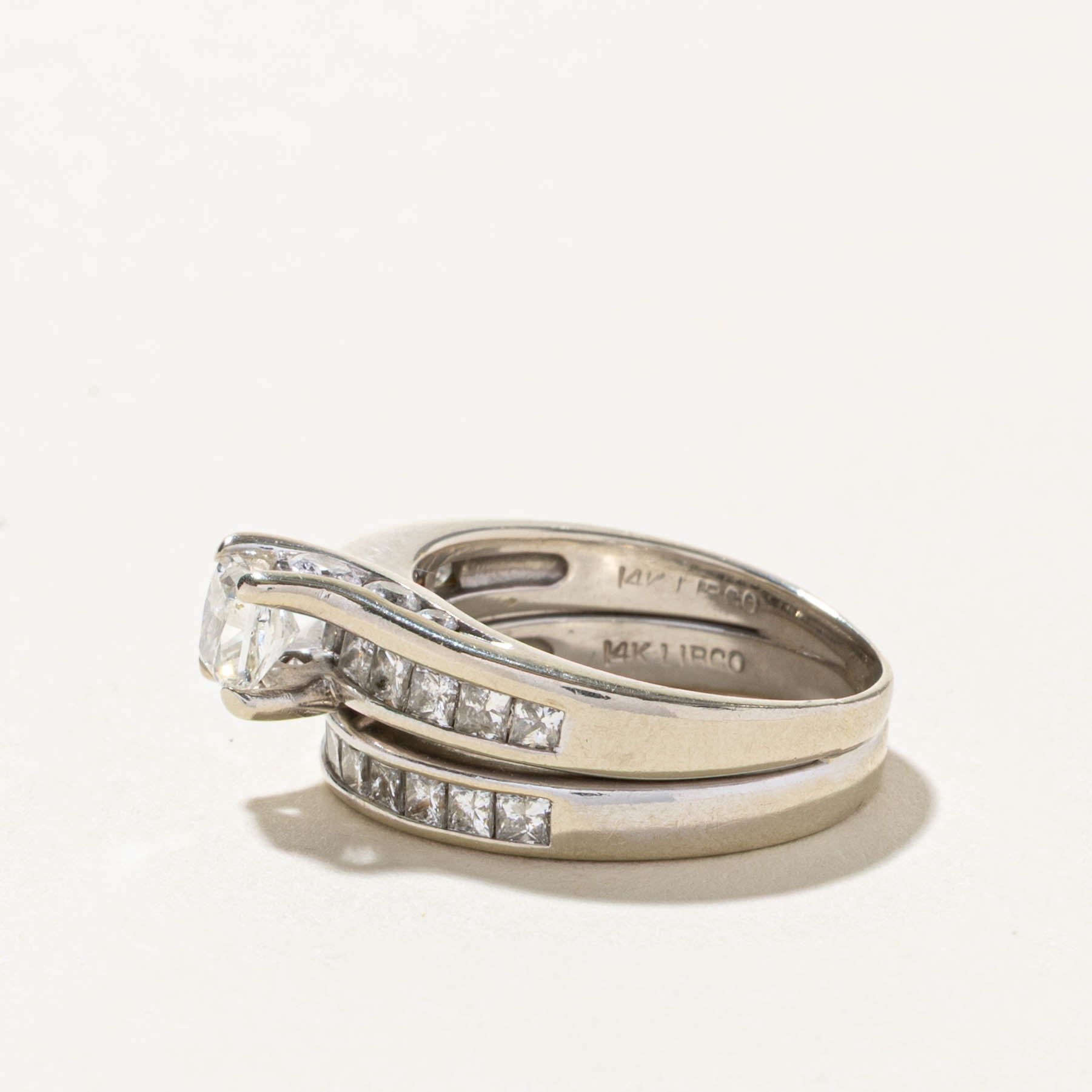 14k Channel Set Princess Cut Diamond Soldered Ring | 2.07ctw | 4.70mm | SZ 7