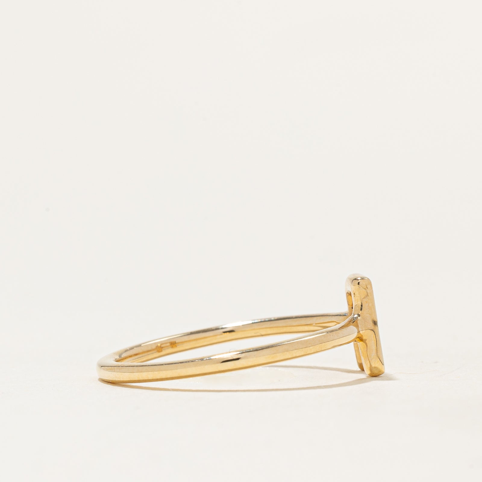 '100 Ways' Yellow Gold 'R' Initial Ring | SZ 7