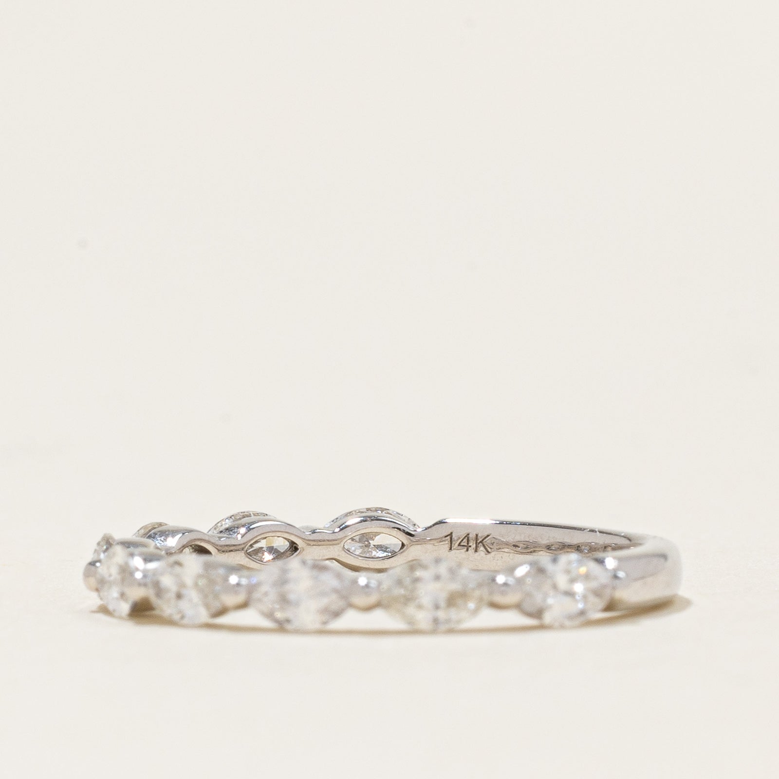 '100 Ways' Semi Eternity Marquise Diamond Band | White Gold | 0.75ctw |