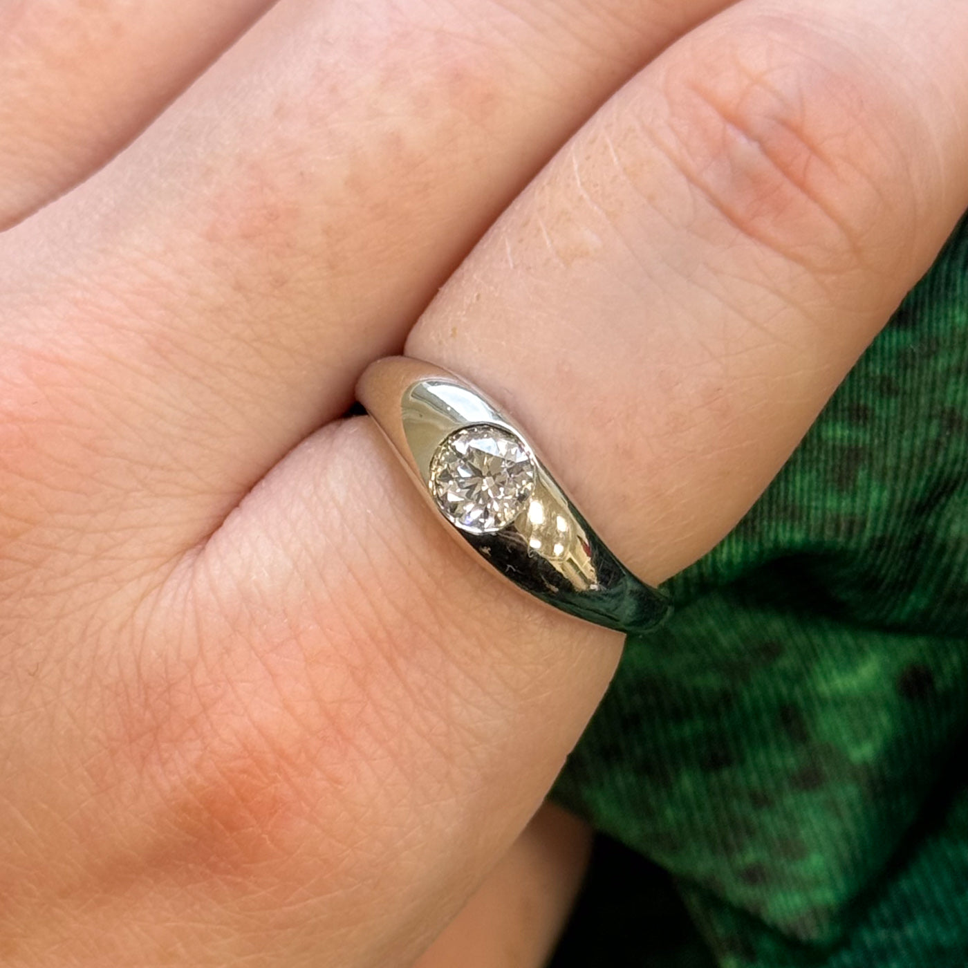 '100 Ways' GIA Certified Bezel Set Diamond Engagement Ring | SZ 6.5 |