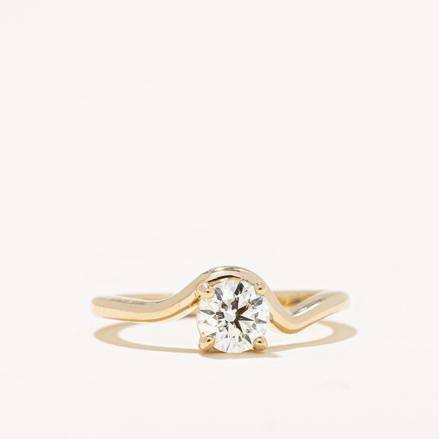 100 Ways' GIA Certified Diamond Freeform Engagement Ring | 0.60ct SI1 J | SZ 6.75 |