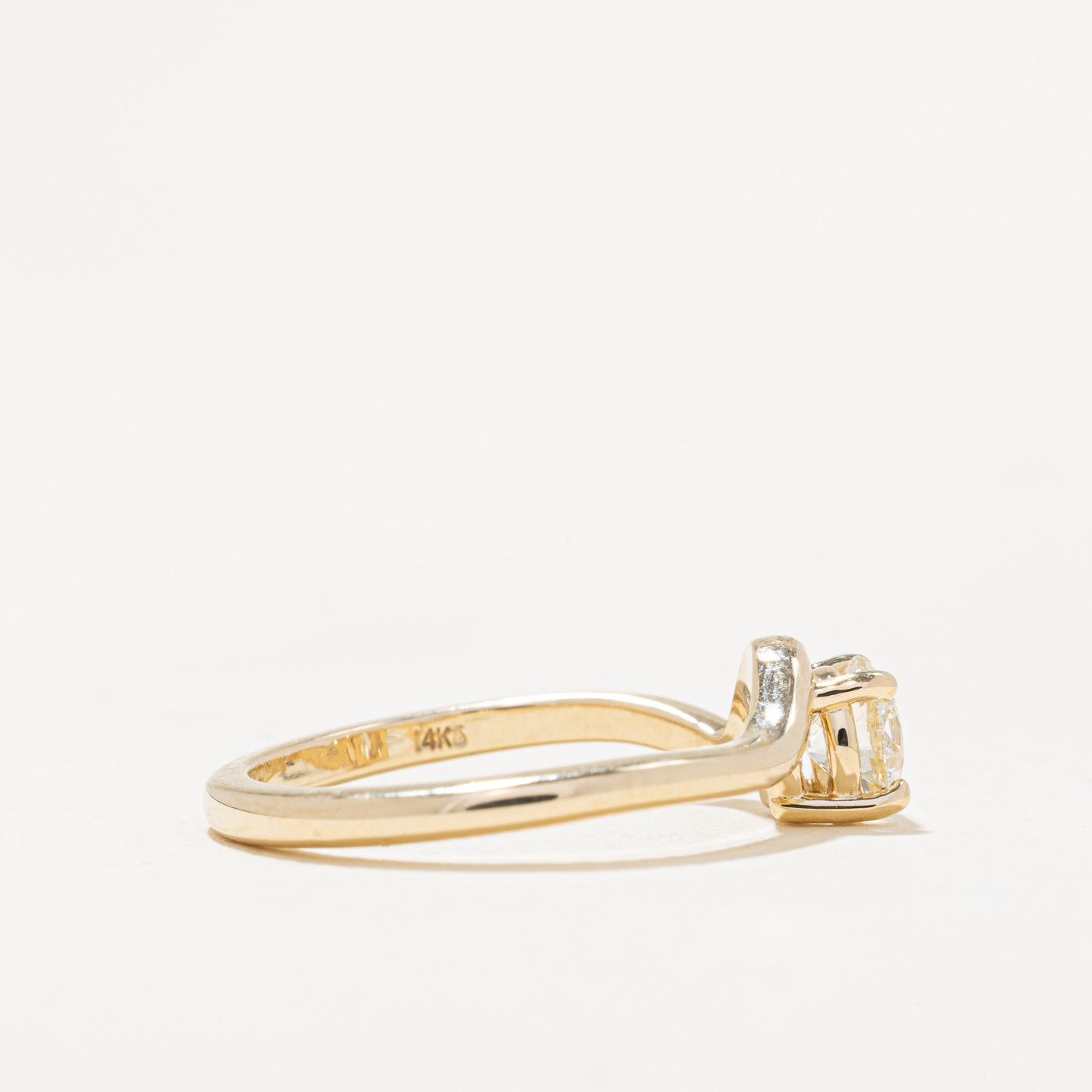 100 Ways' GIA Certified Diamond Freeform Engagement Ring | 0.60ct SI1 J | SZ 6.75 |
