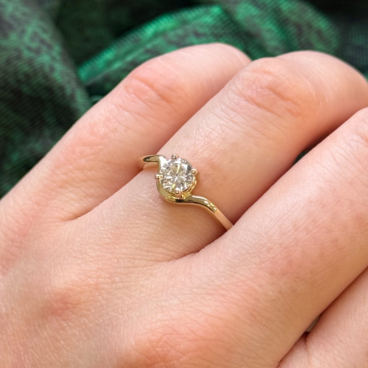 '100 Ways' GIA Certified Diamond Freeform Engagement Ring | 0.54ct SI1 I | SZ 7 |