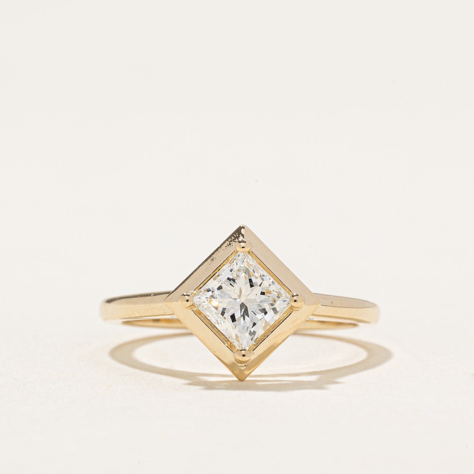 Solitaire Princess Cut Diamond Ring | 0.81ct
