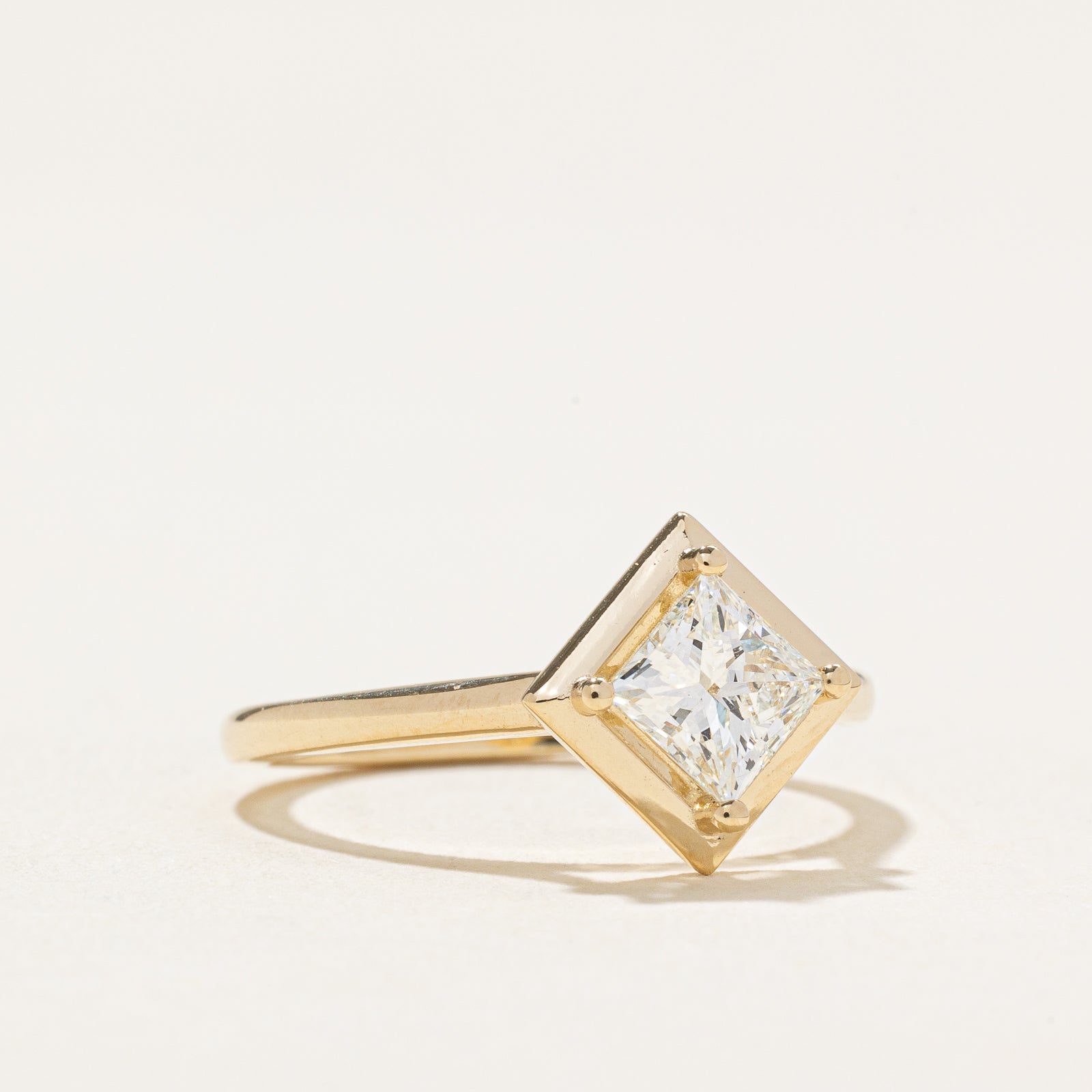 Solitaire Princess Cut Diamond Ring | 0.81ct