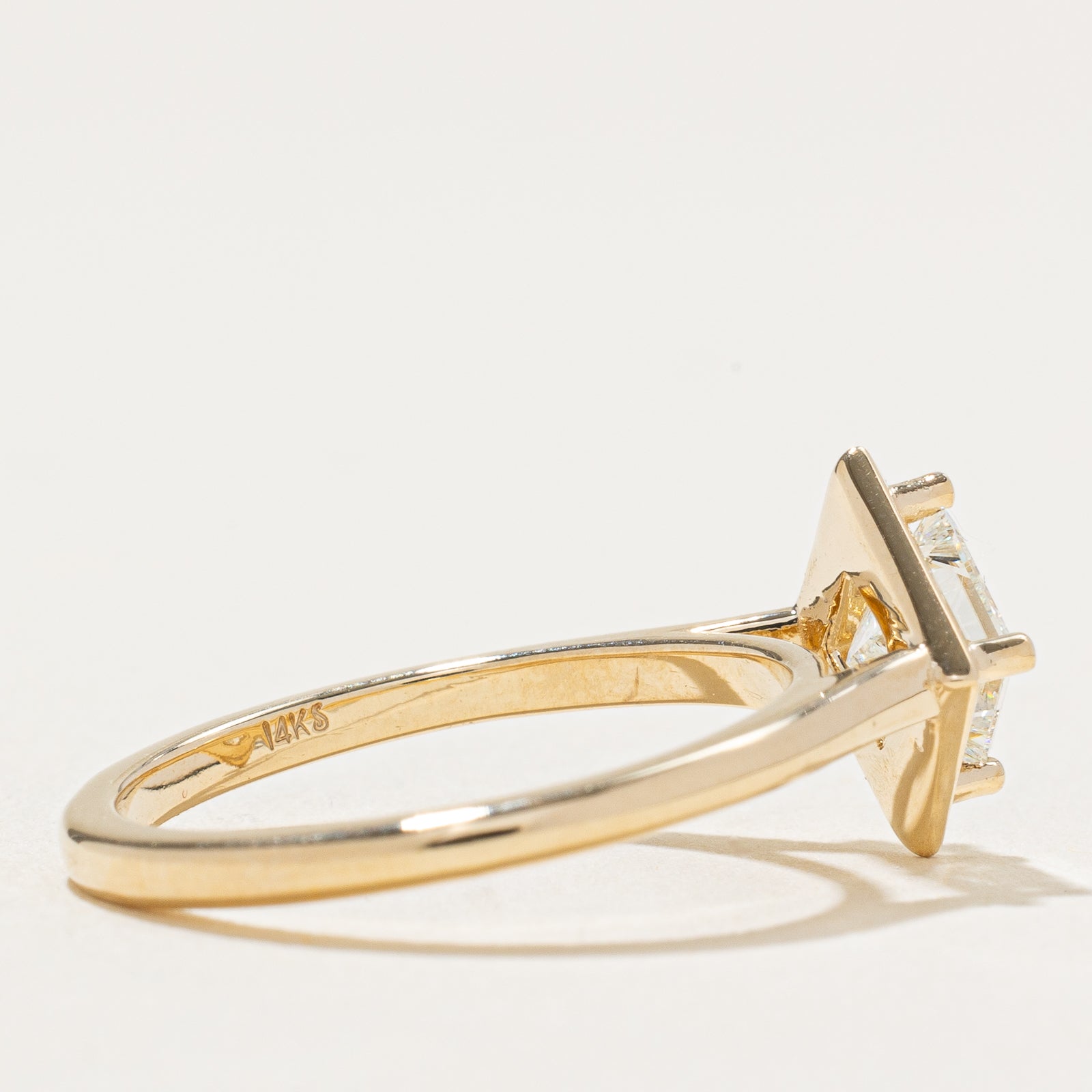 Solitaire Princess Cut Diamond Ring | 0.81ct