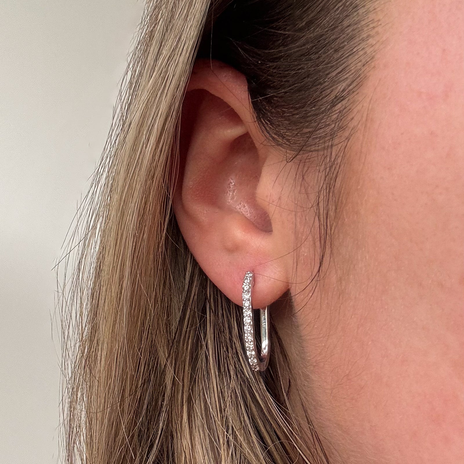 '100 Ways' Diamond Soft Rectangle Hoop Earrings | 0.50ctw |