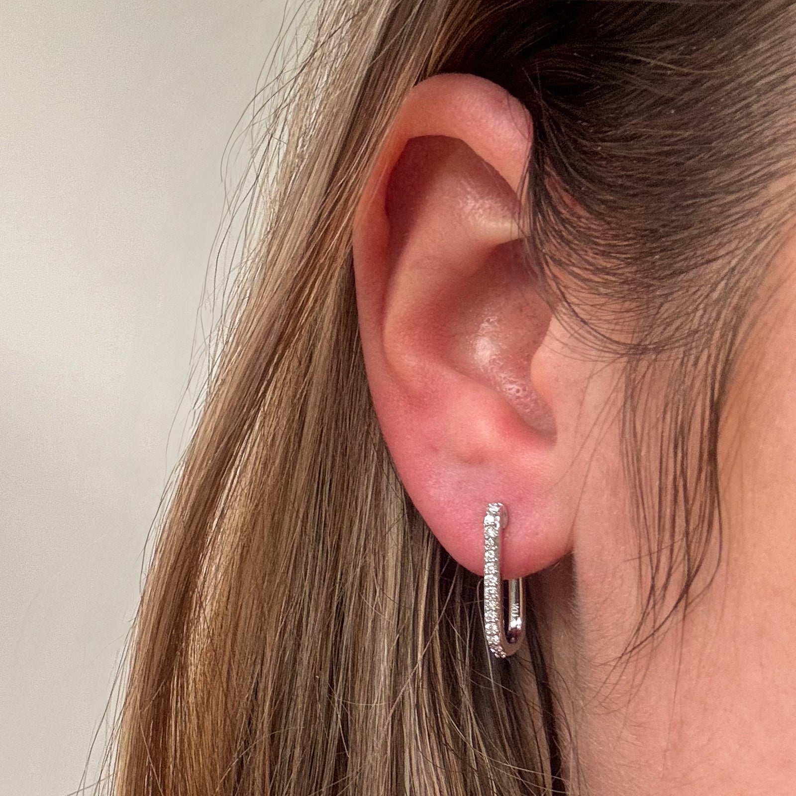 '100 Ways' Diamond Rectangle Hoop Earrings | 0.25ctw |