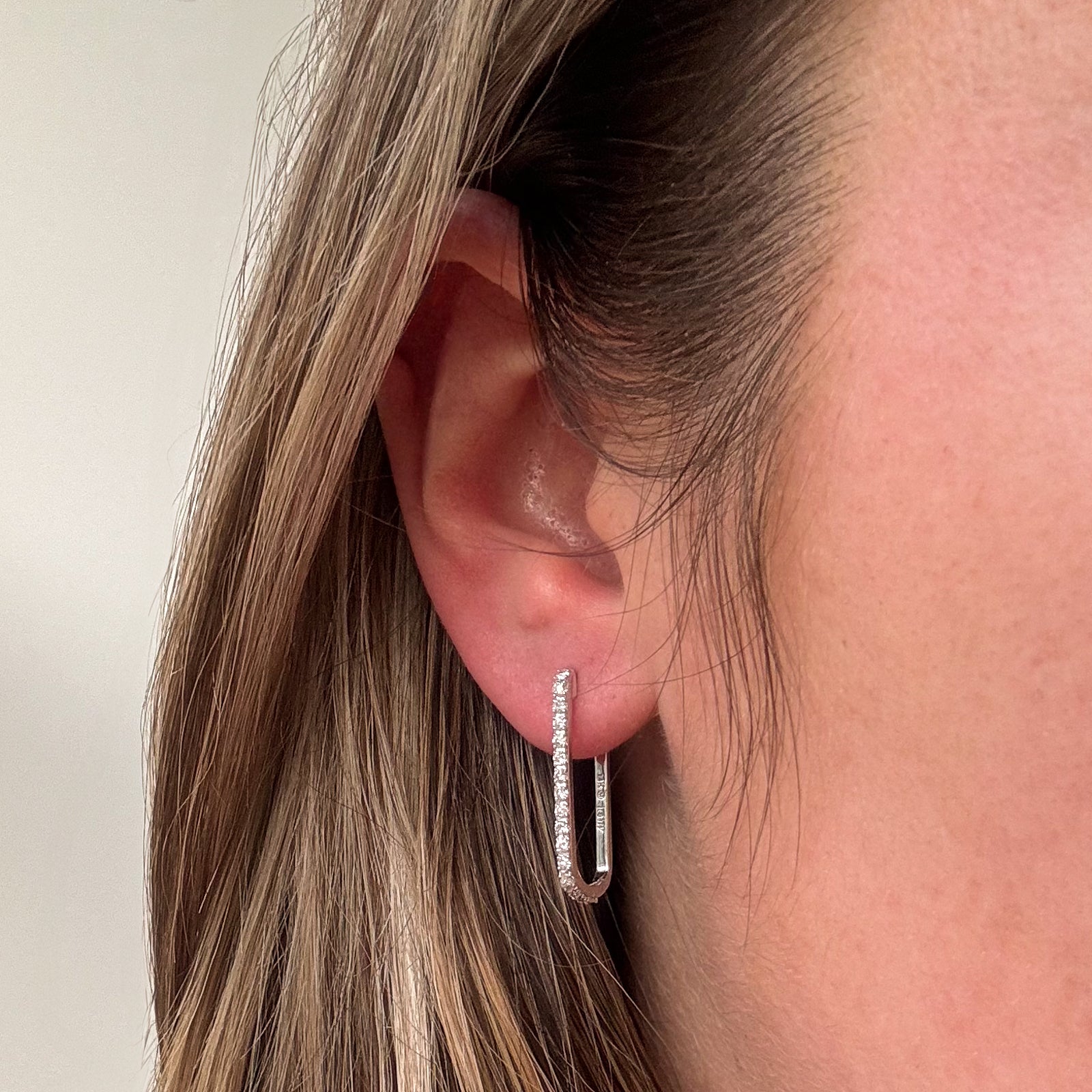'100 Ways' Diamond Rectangle Hoop Earrings | 0.50ctw |