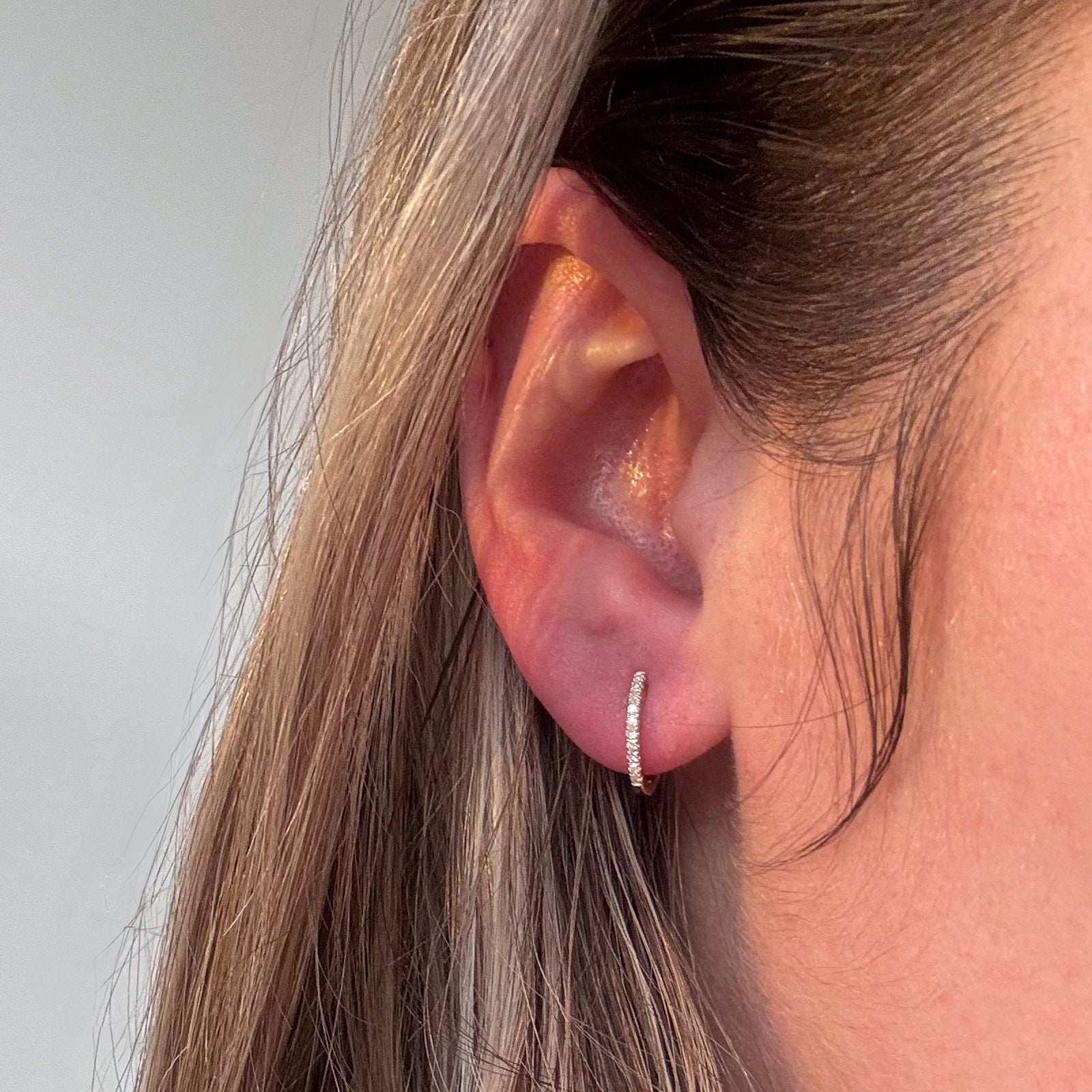 Boucles d'oreilles créoles diamantées « 100 façons » | 0,10 ct |