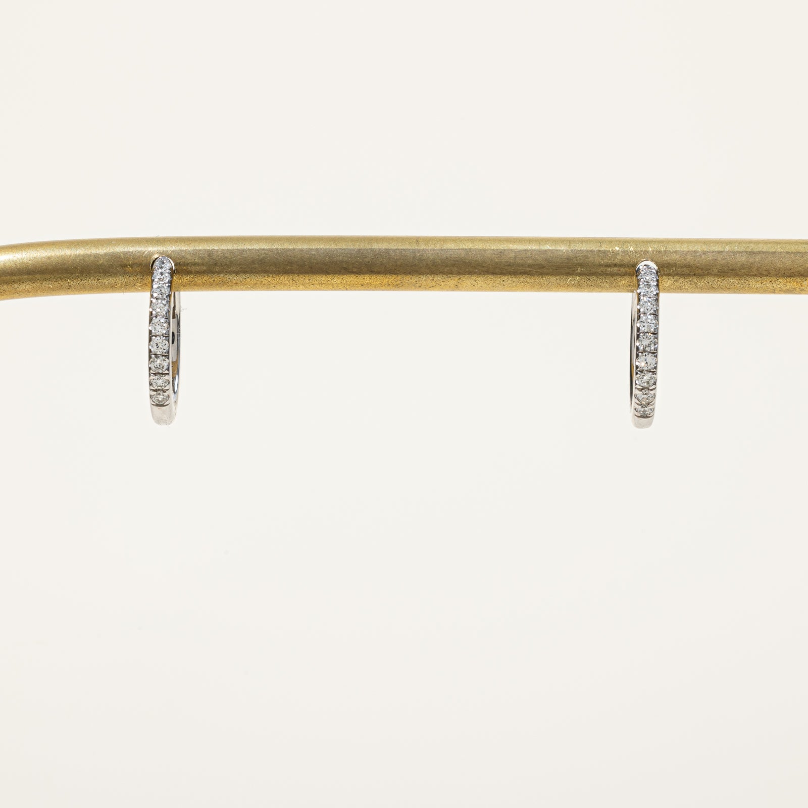 '100 Ways' White Gold Diamond Hoop Earrings 12mm | 0.14ctw |