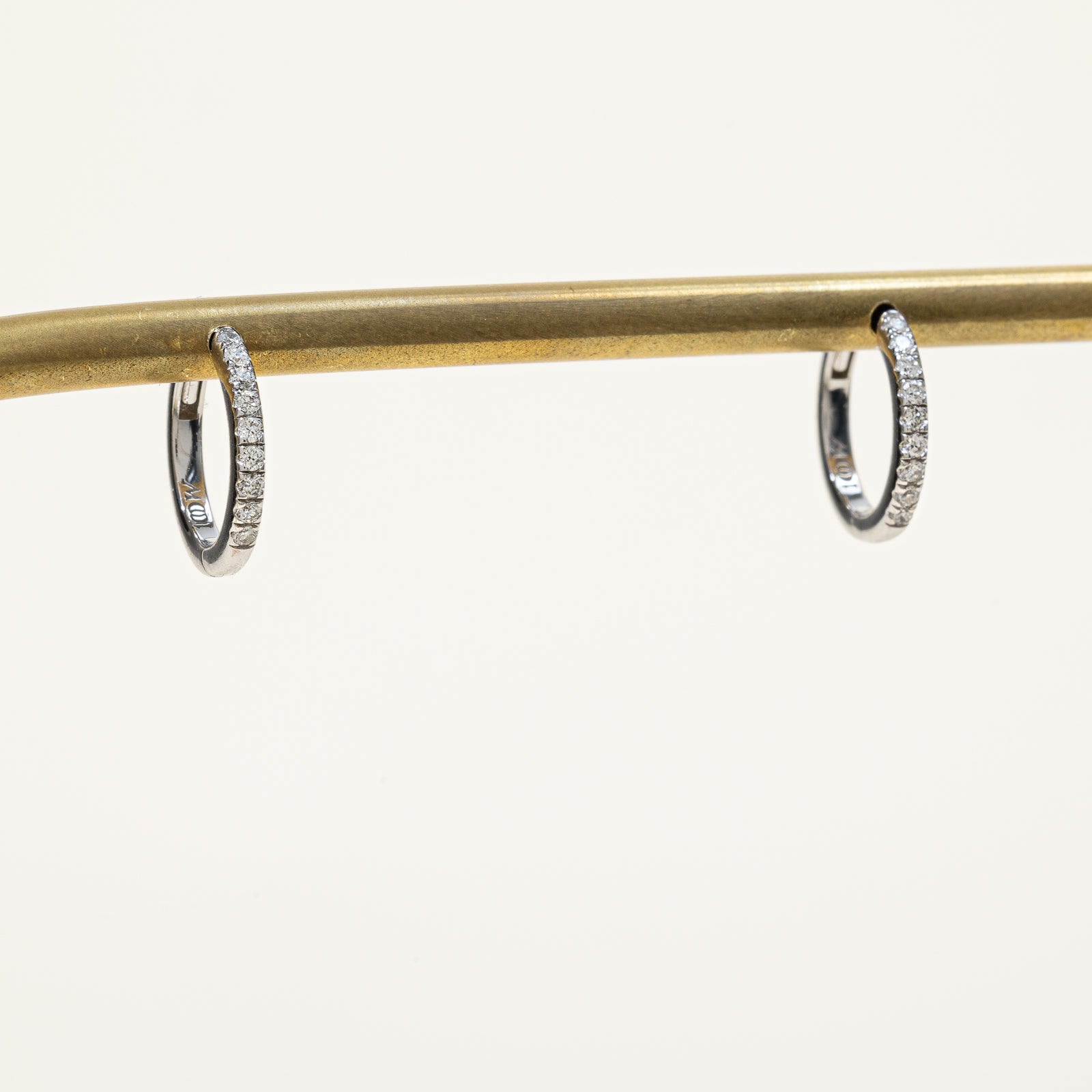 '100 Ways' White Gold Diamond Hoop Earrings 12mm | 0.14ctw |