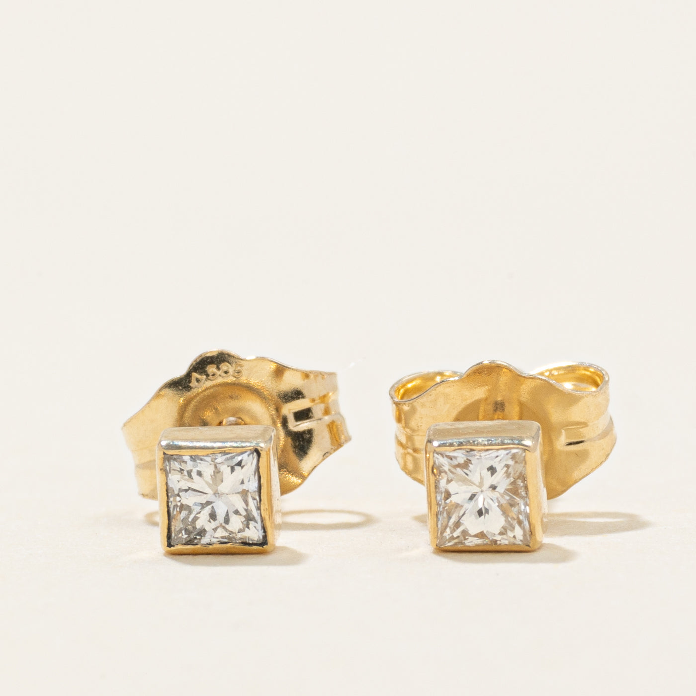 '100 Ways' Princess Cut Diamond Studs | 0.14ctw