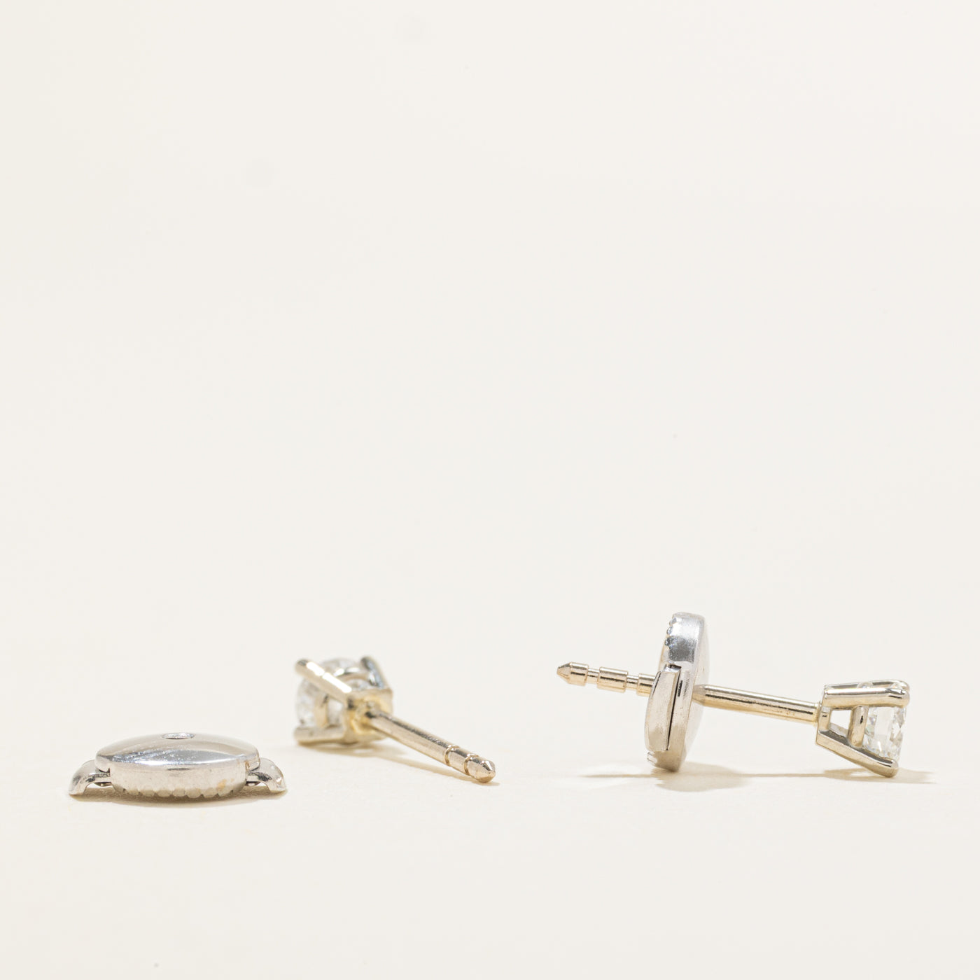 '100 Ways' 18k Solitaire Diamond Studs | 0.31ctw