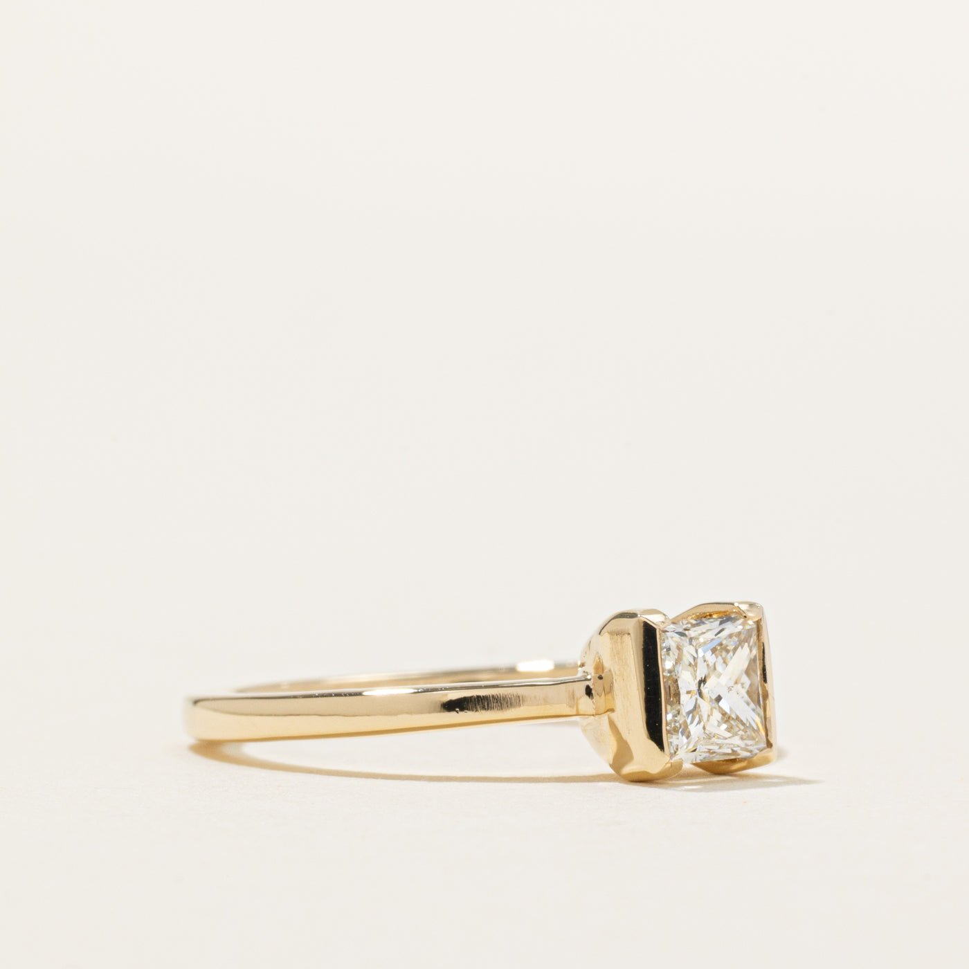 '100 Ways' Princess Half Bezel Solitaite Ring | 0.72ct | SZ 6.75