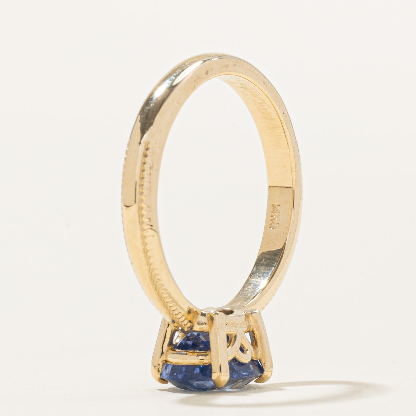 '100 Ways' Solitaire Sapphire Milgrain Ring | 2.30ct | SZ 6.75