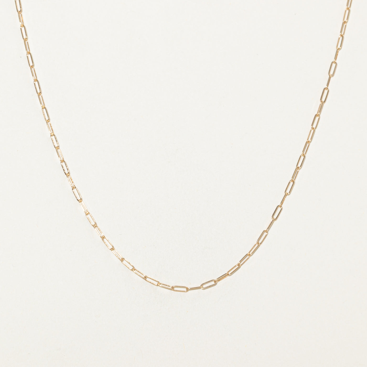 Chaîne trombone « 100 façons » en or jaune 14 carats | 45,7 cm