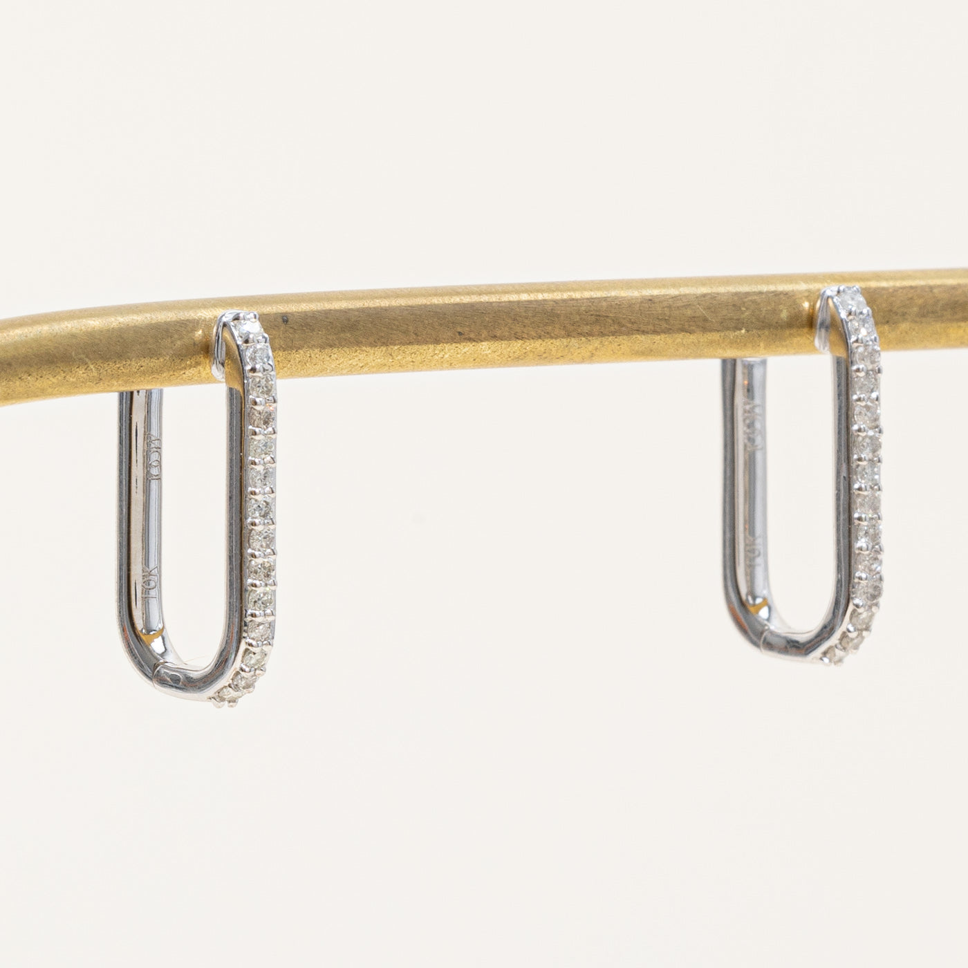 '100 Ways' Diamond Rectangle Hoop Earrings | 0.25ctw |