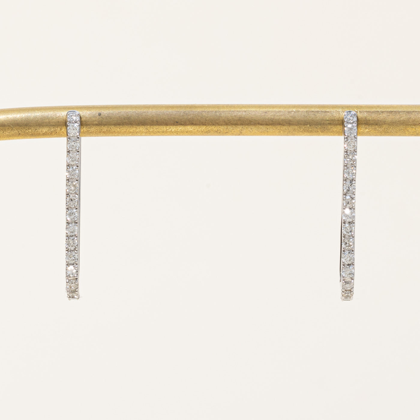 '100 Ways' Diamond Rectangle Hoop Earrings | 0.50ctw |