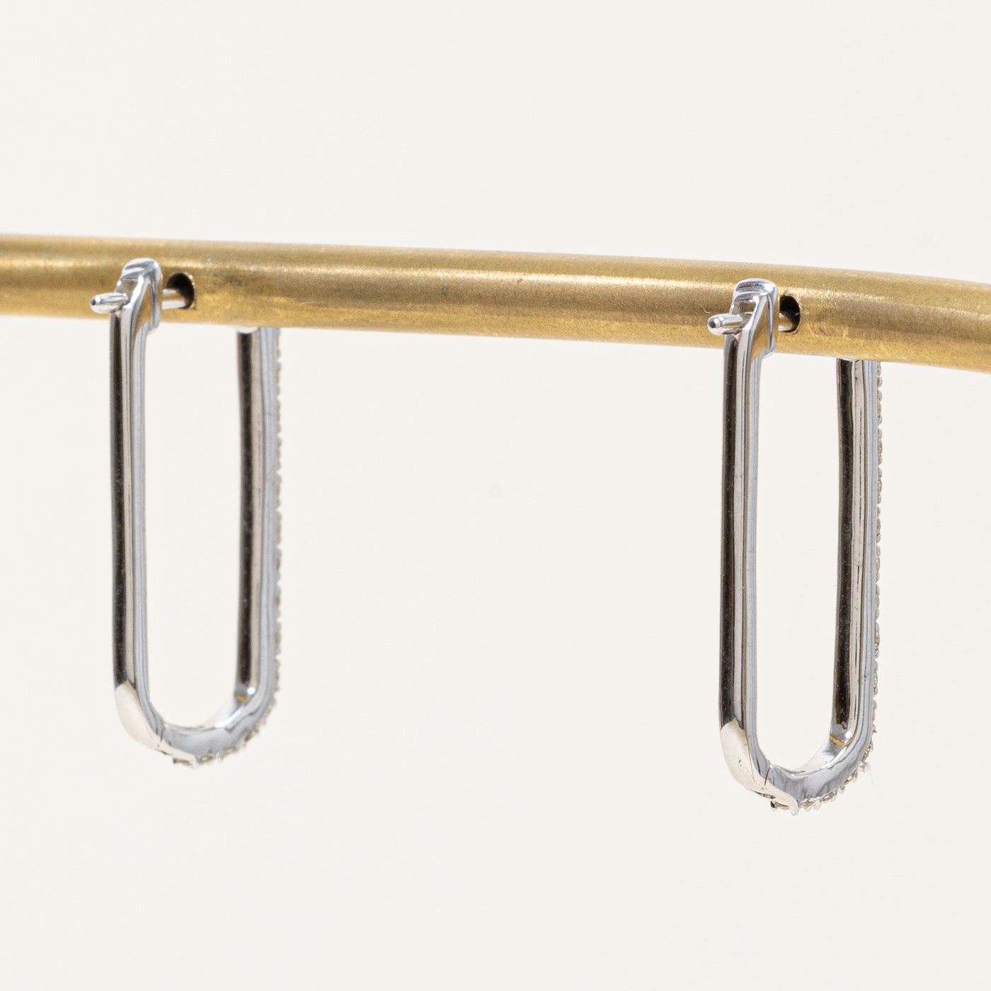 '100 Ways' Diamond Rectangle Hoop Earrings | 0.50ctw |